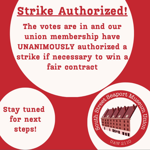 South Street Seaport Museum Staff Votes to Authorize Strike