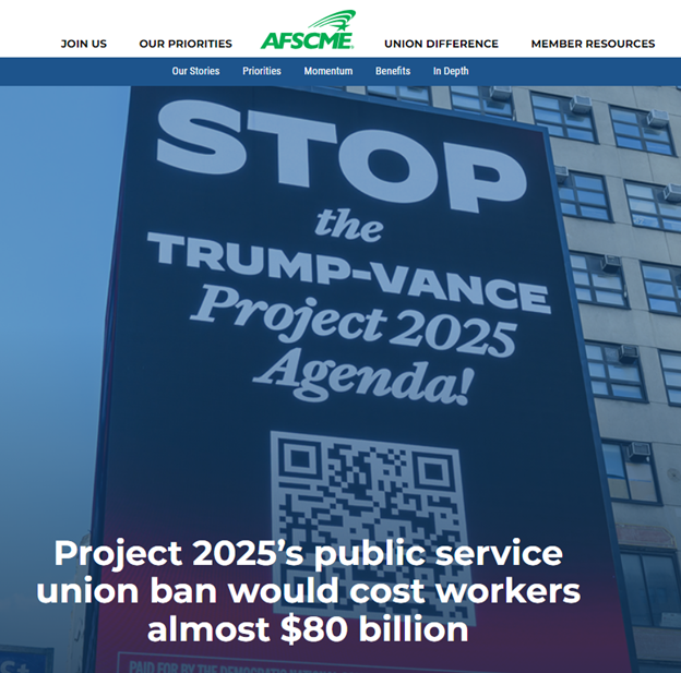 ‘A Very Important Read’ - Project 2025’s ‘Public Service Union Ban Would Cost Workers Almost $80 Billion’