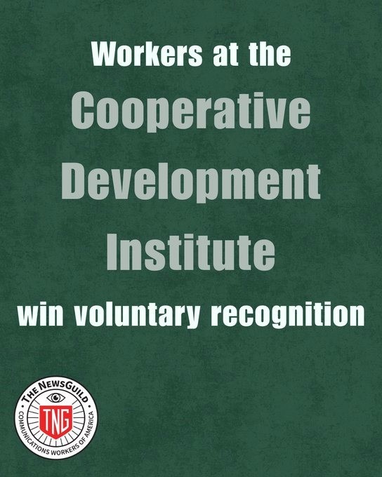 Cooperative Development Institute Union In Northampton, Massachusetts ‘Wins Voluntary Recognition’ 