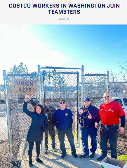Costco Drivers In The State Of Washington ‘Go Union,’ Join Teamsters