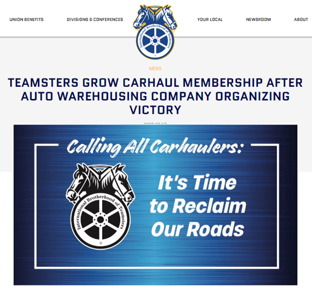 “Non-Union Carhaulers Are Realizing The Only Way To Raise Industry Standards And Improve Working Conditions Is By Becoming Teamsters” - Rail Loaders & Yard Workers Employed at Flint, Michigan Auto Warehouse Vote To ‘Go Union’ 