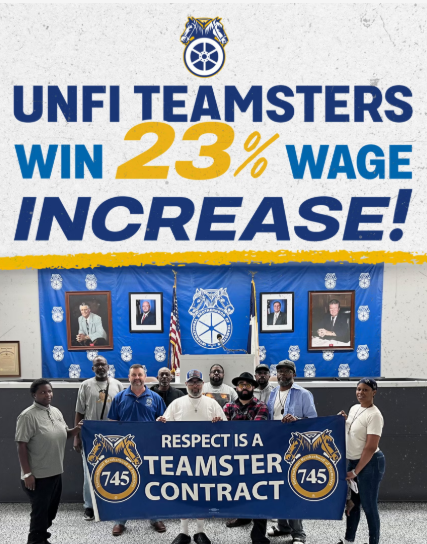 United Natural Foods Incorporated Teamsters ‘Ratify Strong First’ Contract - Warehouse Workers ‘Win 23%’ Wage Increase, Teamsters Health Care & Pension