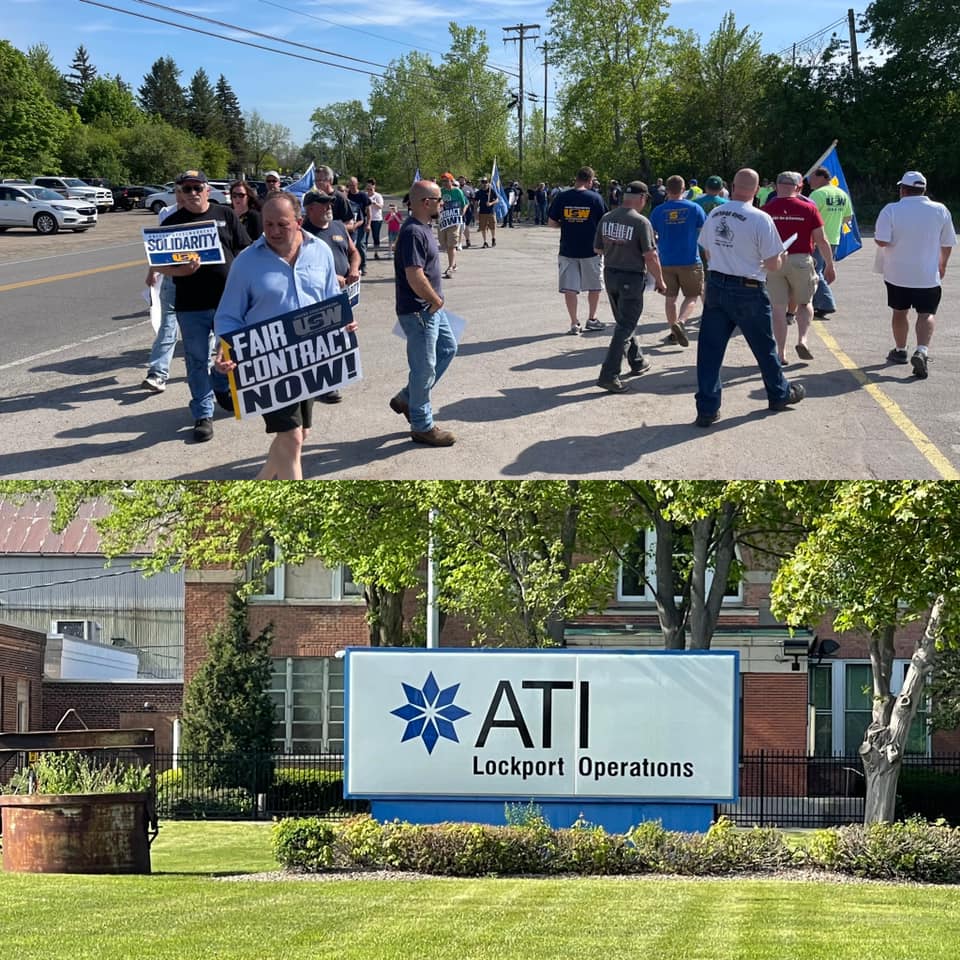 USW/WNY Labor Actions - ATI In Lockport & Unifrax In Tonawanda: ‘It’s A Fight For The Next Generation Of Workers’ As Steelworker Members Walk The Picket Lines To ‘Maintain Their Benefits & Fend Off Management’s Two-Tier Way Scale’ 