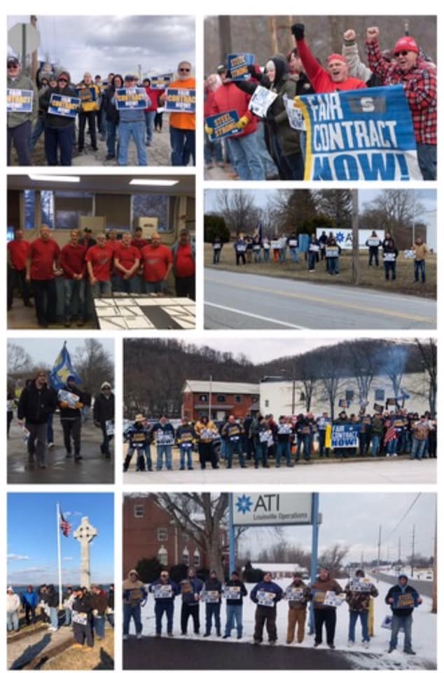 USW-Represented ATI Workers Rally In Niagara County City Of Lockport As New Contract Talks Continue - All The While Shadowed By A Midnight Saturday Expiration Date