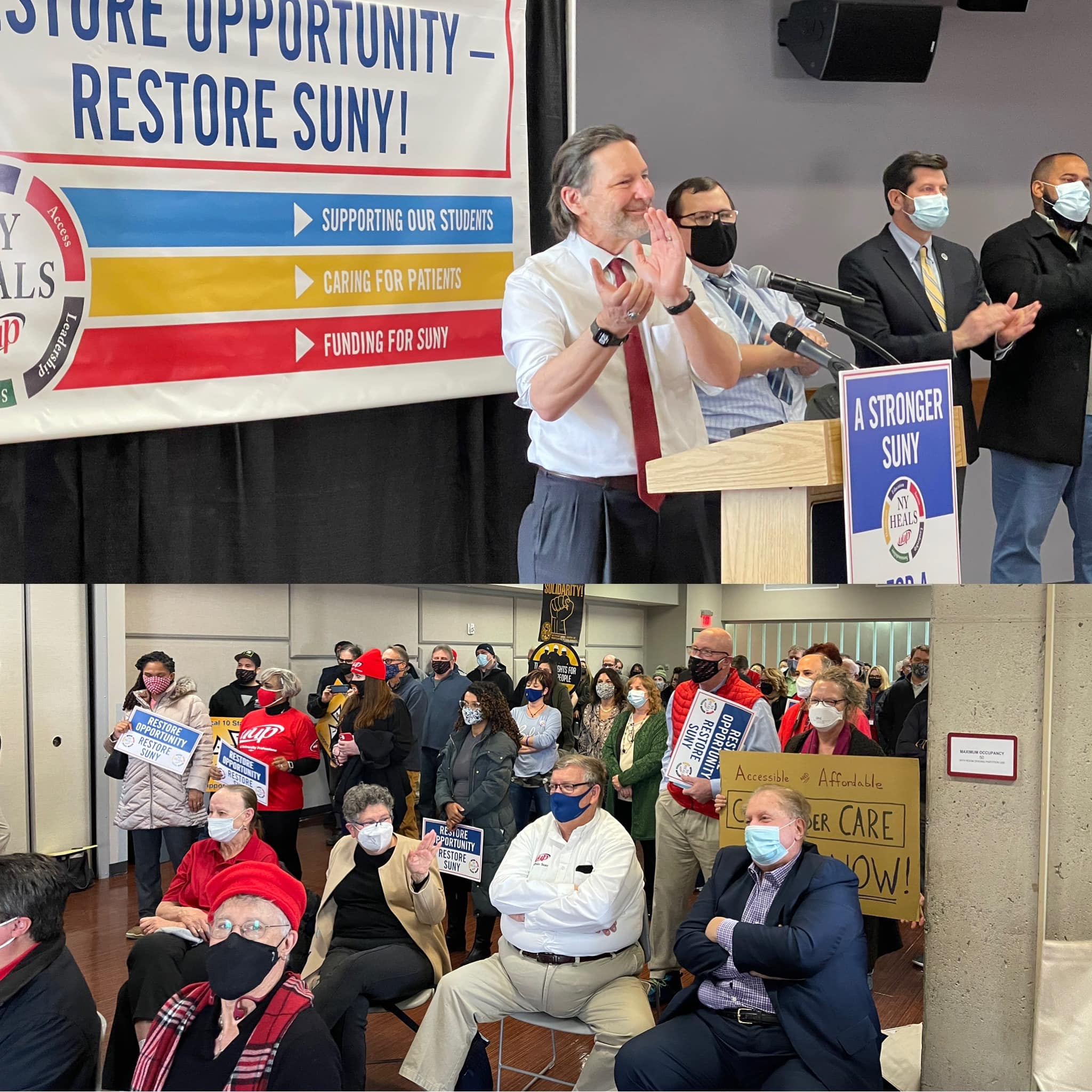 Rallying With WNY Union Leaders, Elected Officials & Higher Ed Advocates, United University Professions ‘Calls On’ State Lawmakers ‘To Allocate More Than’ $250 Million For SUNY Campuses & Public Teaching Hospitals Across New York 