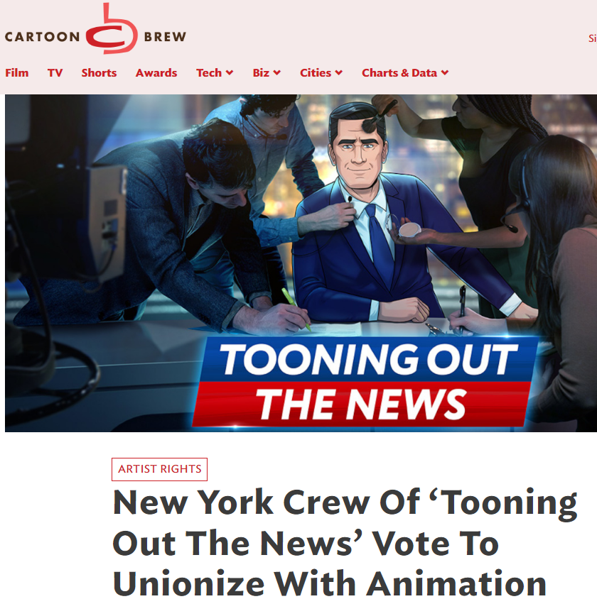 New York Crew Of ‘Tooning Out The News’ Vote To Unionize With Animation Guild