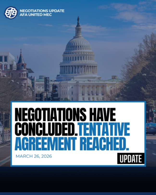 AFA-CWA-Represented United Airlines Flight Attendants Reach New Contract Agreement ‘For Their First Raises Since The Coronavirus Pandemic’