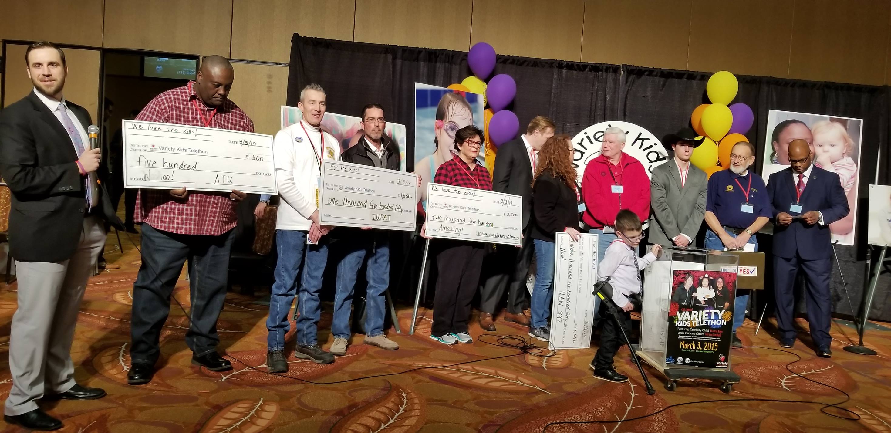 More Than $46,000 Raised By Western New York Labor To Benefit The 57th Annual Variety Club Kids Telethon
