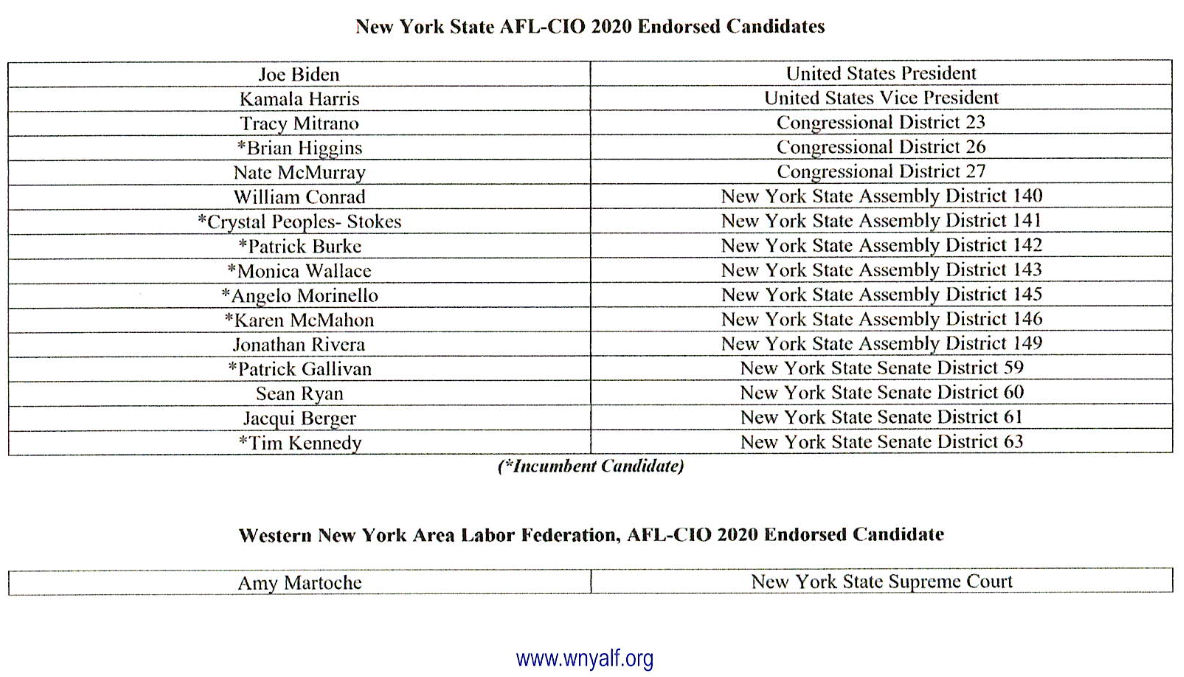 Labor 2020: ‘The Time to Take a Stand Has Arrived’ - A Labor Perspective From Western New York AFL-CIO Area Labor Federation President Richard Lipsitz