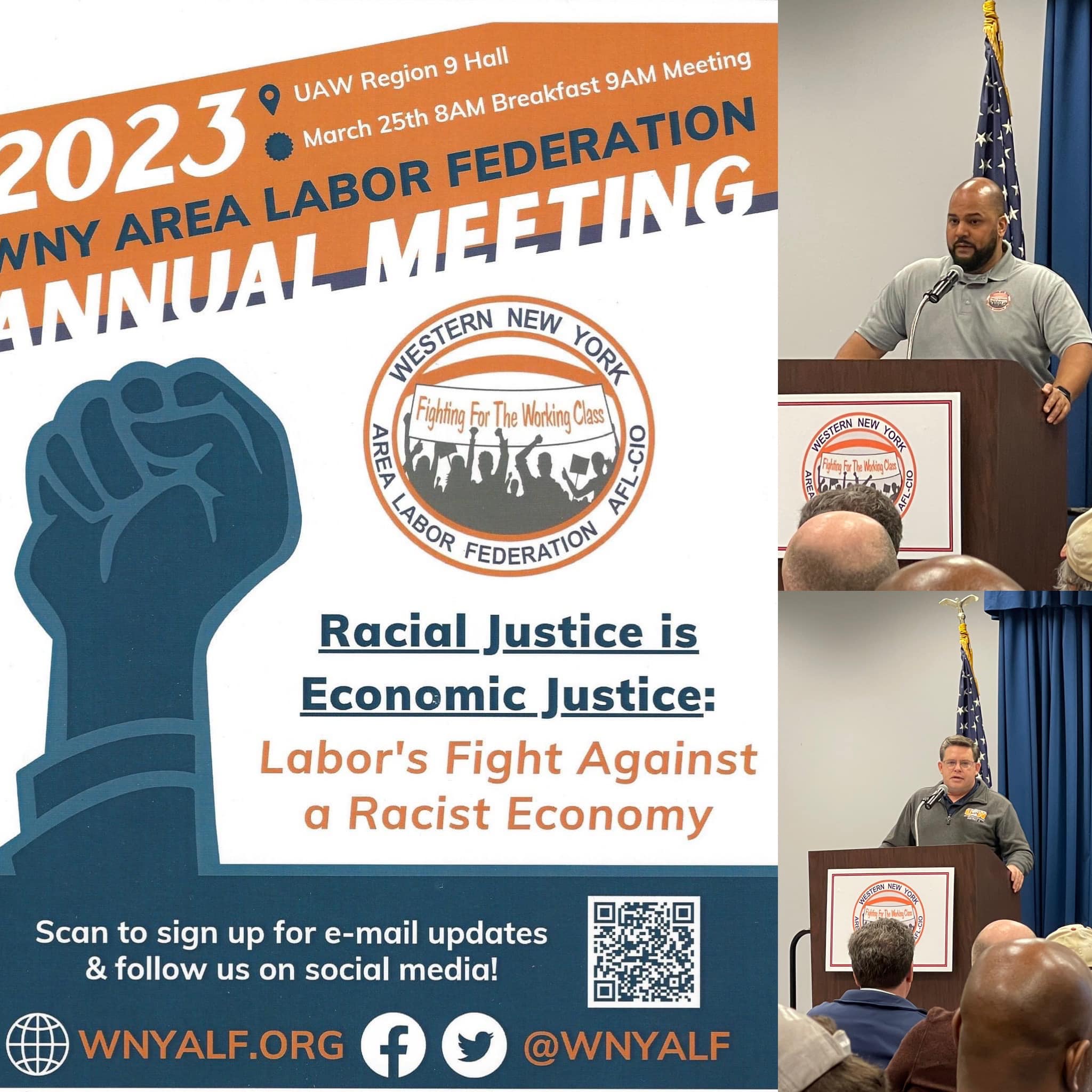 The Western New York AFL-CIO Area Labor Federation’s 2023 Annual Meeting: Unionists ‘Agree’ - Racial Justice ‘IS’ Economic Justice, ‘All Stand United Behind Labor’s Fight Against A Racist’ Economy