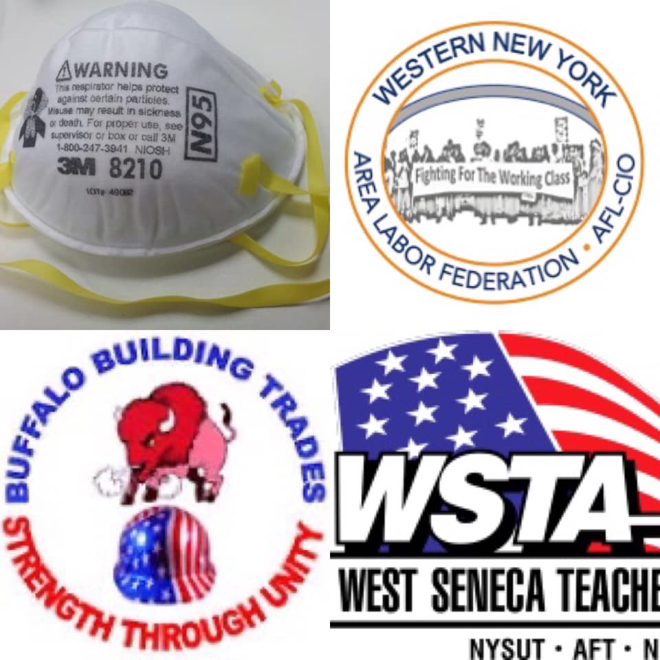 To Help Medical Professionals Battle The Coronavirus Outbreak, Buffalo Building Trades Unions & NYSUT-Represented Teachers Spearhead Effort That Resulted In A Donation Of Masks, Gloves, Gowns & Sanitizing Wipes To Two Area Hospitals