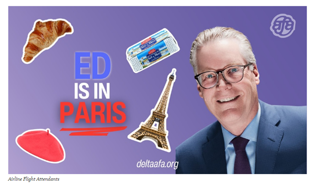 “Where’s Ed?” - As Delta CEO Flies To Paris, Union Workers Sweat Through Grounding