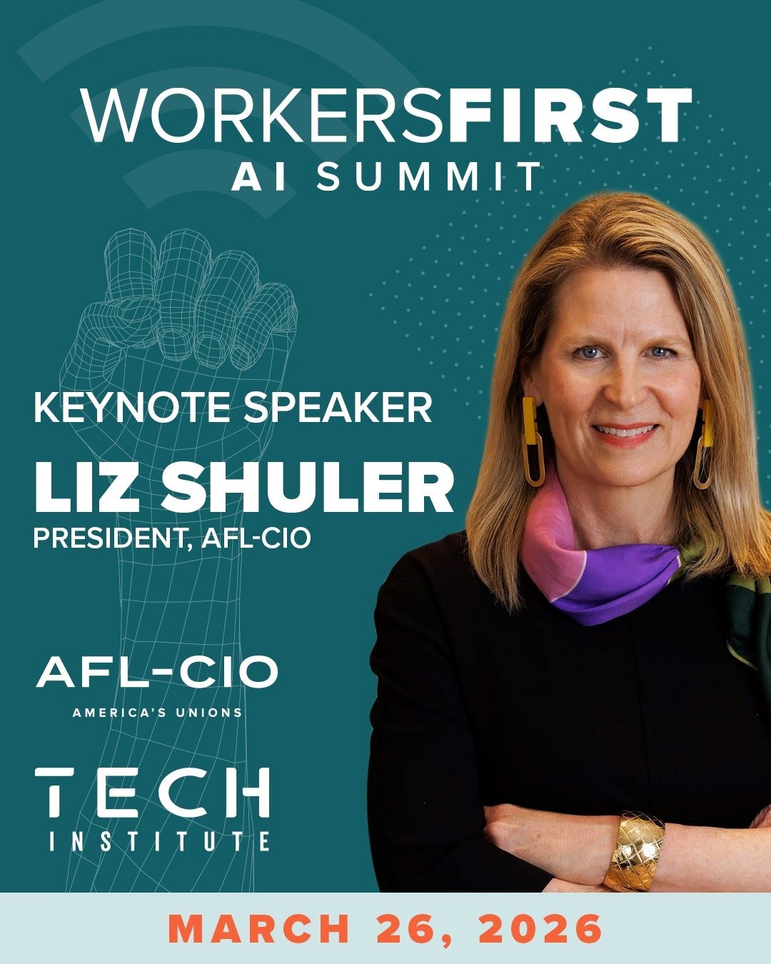 The Workers First AI Summit - National AFL-CIO President Shuler: “We Are Coming Together To Discuss The Foundational Principles That Drive Our Outlook For Worker-And-Equity-Centered AI Innovation That Leads To Opportunity For Everyone”