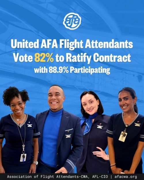 AFA-Represented United Flight Attendants Ratify New Contract That Features A 31% Average Wage Increase For Nearly 30,000 Flight Attendants