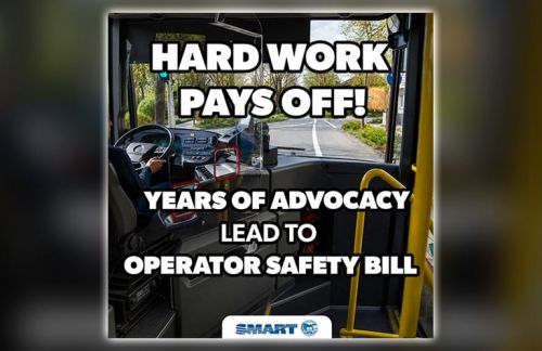 ‘Years Of Advocacy’ From SMART-TD & The ATU ‘Lead to Critical Bus Operator Safety Legislation’