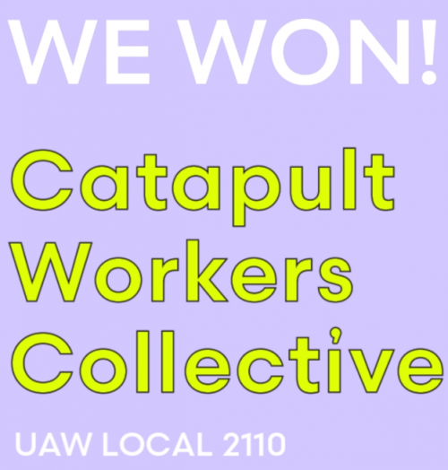 Staffers At The Catapult Book Group In Brooklyn ‘Go Union’ With The UAW