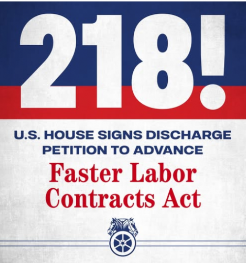 Teamsters ‘Celebrate Bipartisan Push to Advance’ The Faster Labor Contracts Act - Discharge Petition ‘Secures 218 Signatures Needed To Force Vote In U.S. House’