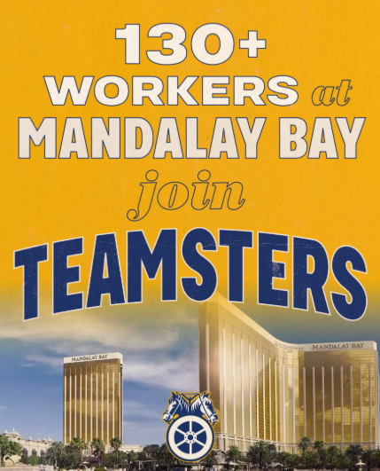 130 Front Desk Workers Employed At The Mandalay Bay Hotel In Las Vegas ‘Go Union,’ Join The Teamsters