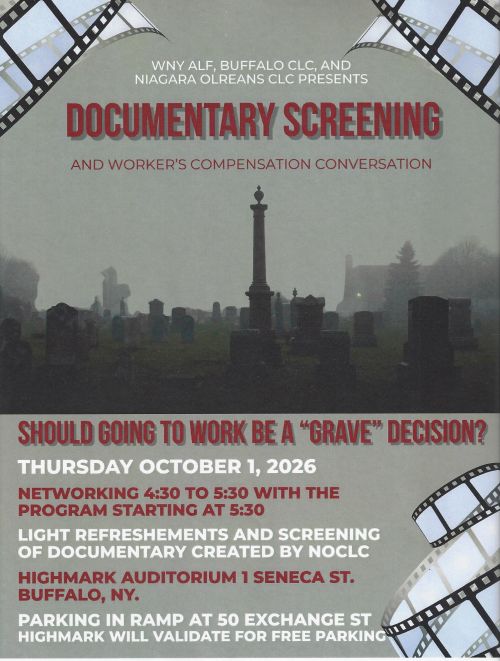 ‘Should Going To Work Be A Grave Decision?’ - Niagara-Orleans Labor Council Documentary On Worker Deaths & ‘The Need For Improved Safety Conditions’ Highlight October 1st Fundraiser To Be Held At Highmark Blue Cross Blue Shield Auditorium
