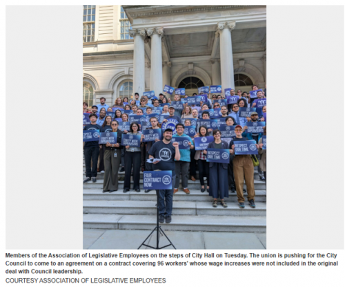 New York City Council Staff Union ‘Seeking Wage Deal For New’ Members & ‘Salary Bumps For 96 Not Included In Original Contract’