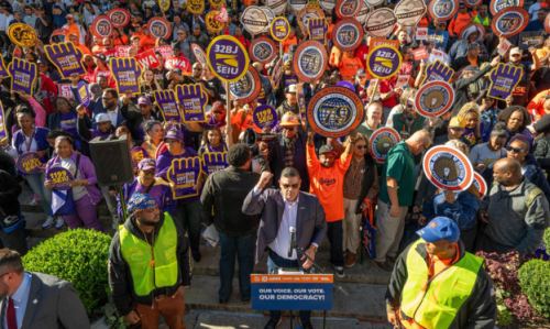 New York City’s Labor Unions ‘Come Together To Launch An Election Protection Labor Coalition’ In “Our Voice. Our Vote. Our Democracy.”