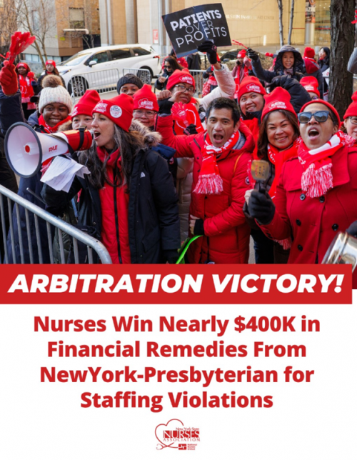 NewYork-Presbyterian Hospital ‘Slammed With Almost $400,000 In Financial Remedies For Understaffing’ As 4,200 NYSNA-Represented Nurses Employed At The NYC Medical Facility ‘Continue Their Historic Strike, Which Is Now In Its Sixth Week’