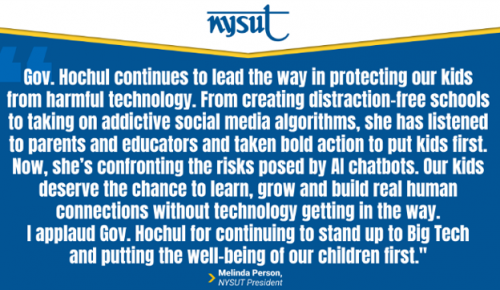 From NYSUT: ‘Another Win For Kids’ - AI Chatbot Protections Signed Into Law 