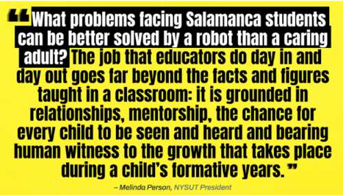 The Salamanca School District ‘Pauses Plan to Deploy Human-like AI Robot Teacher After Backlash,’ Including From The New York State United Teachers Union