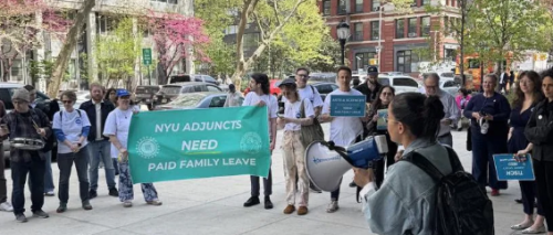 New York University Adjuncts & Elected Allies ‘Turn Up the Heat’ For Paid Family Leave