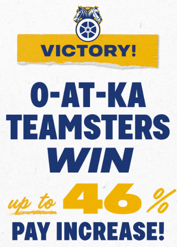 O-AT-KA Teamsters ‘Secure Strong’ Contract - New York Dairy Workers ‘Win 46% Wage Increase & Better Benefits’