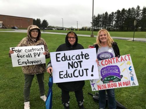 NYSUT & CSEA-Represented Pine Valley School District Employees Hold  Informational Picket Outside Southern Tier School To Demand A Fair Contract  - WNY Labor Today: Your On-Line Labor Newspaper, Bringing You Labor News