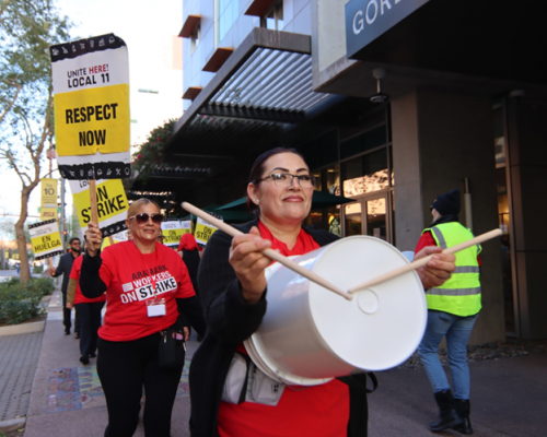 UNITE HERE -Represented Arizona State University Dining Hall Workers Are On Strike, ‘Fighting For Higher Wages, Retirement Benefits & Respect On The Job’