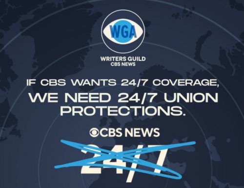 WGAE Members At CBS News 24/7 ‘Deliver Strike Pledge’ To CBS/Paramount Management